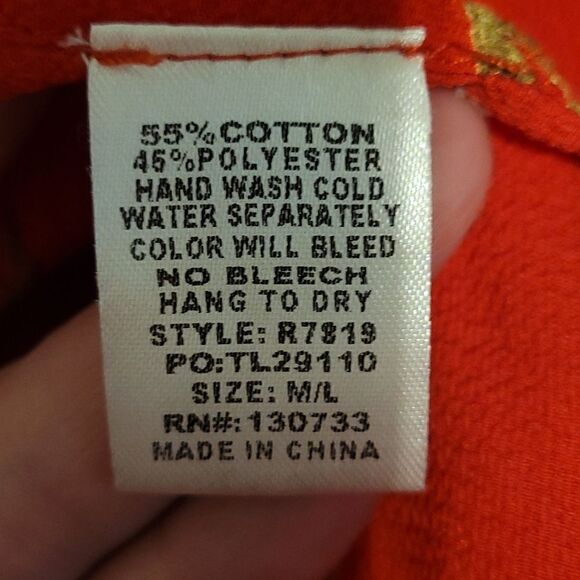 Umgee red floral cover up - Picture 6 of 6